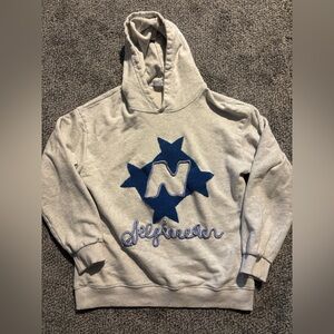 Aelfric Eden Gray Hoodie with Blue Star Design